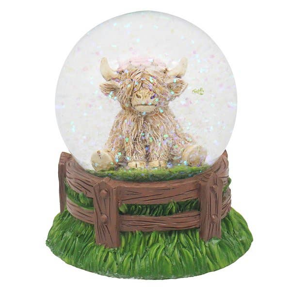 LP75327- Highland Cow Water Globe Flower