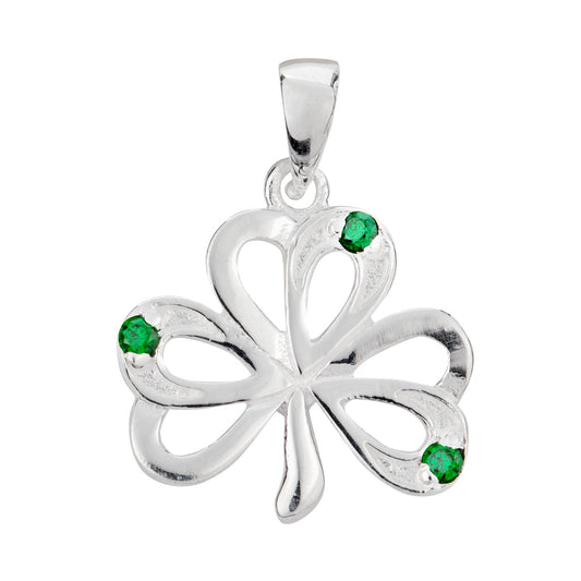 Beautiful 925 Silver Shamrock Pendant